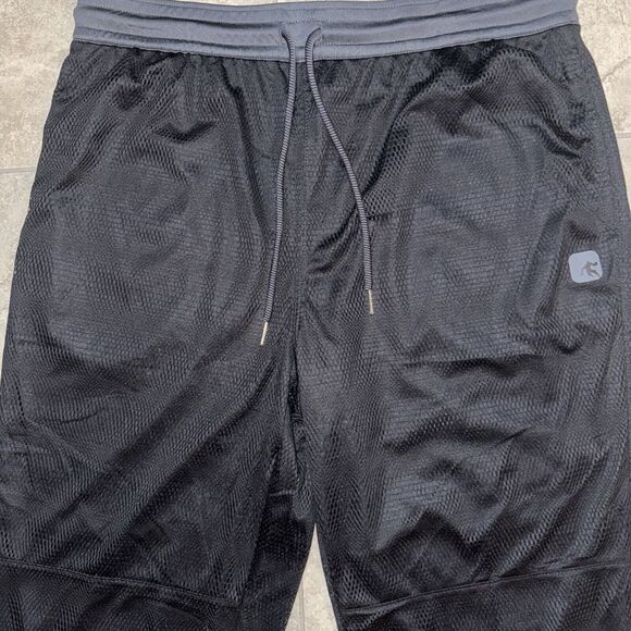 VTG And1 Pants Large Black Mesh Zip Sweatpants Basketball Drawstring Jogger Y2K‎ - Picture 2 of 5